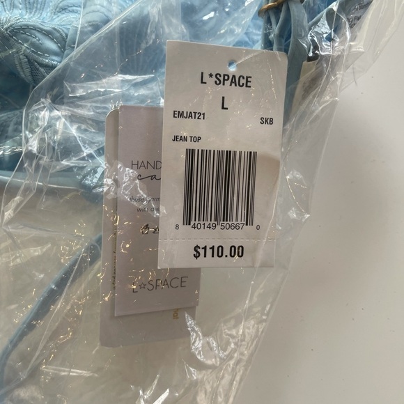 L*space Jean Lace Bikini Top - L - Picture 3 of 3